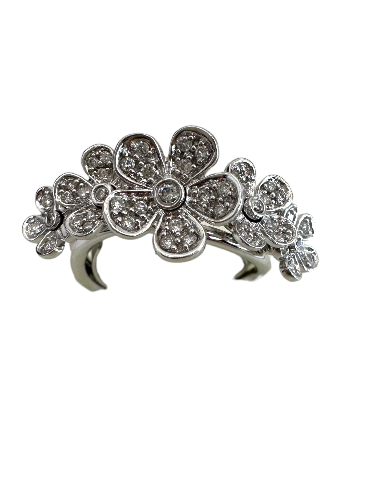 18k Articulating Flowers Ring