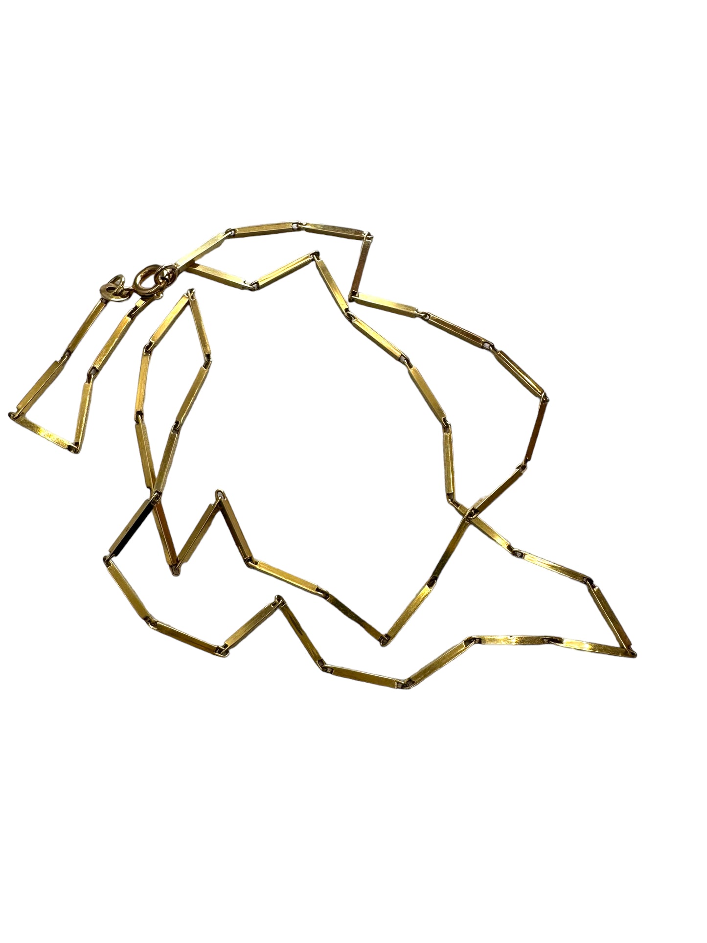 14k Bar Link Necklace