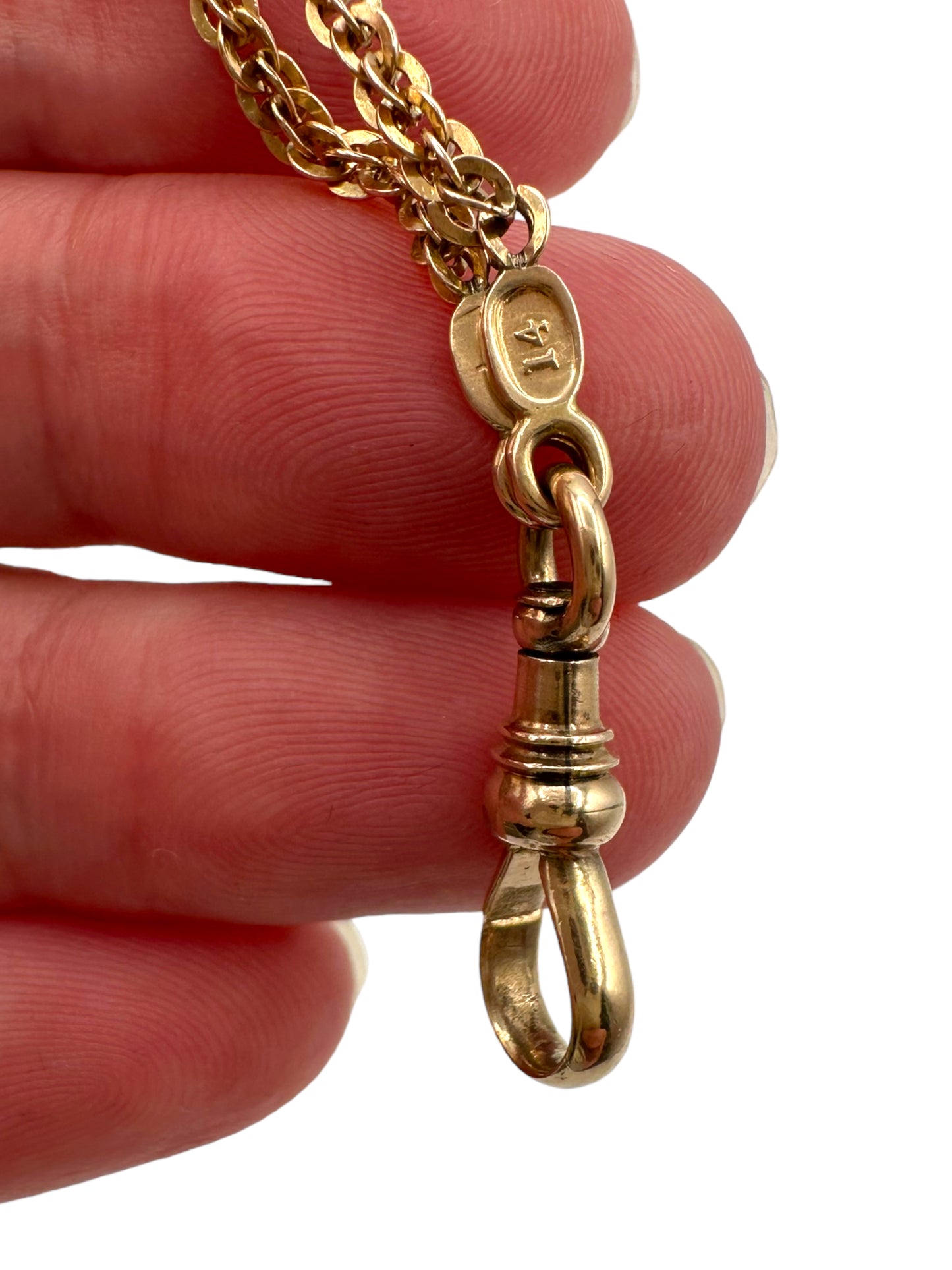 14k Victorian Slide Long-guard Necklace