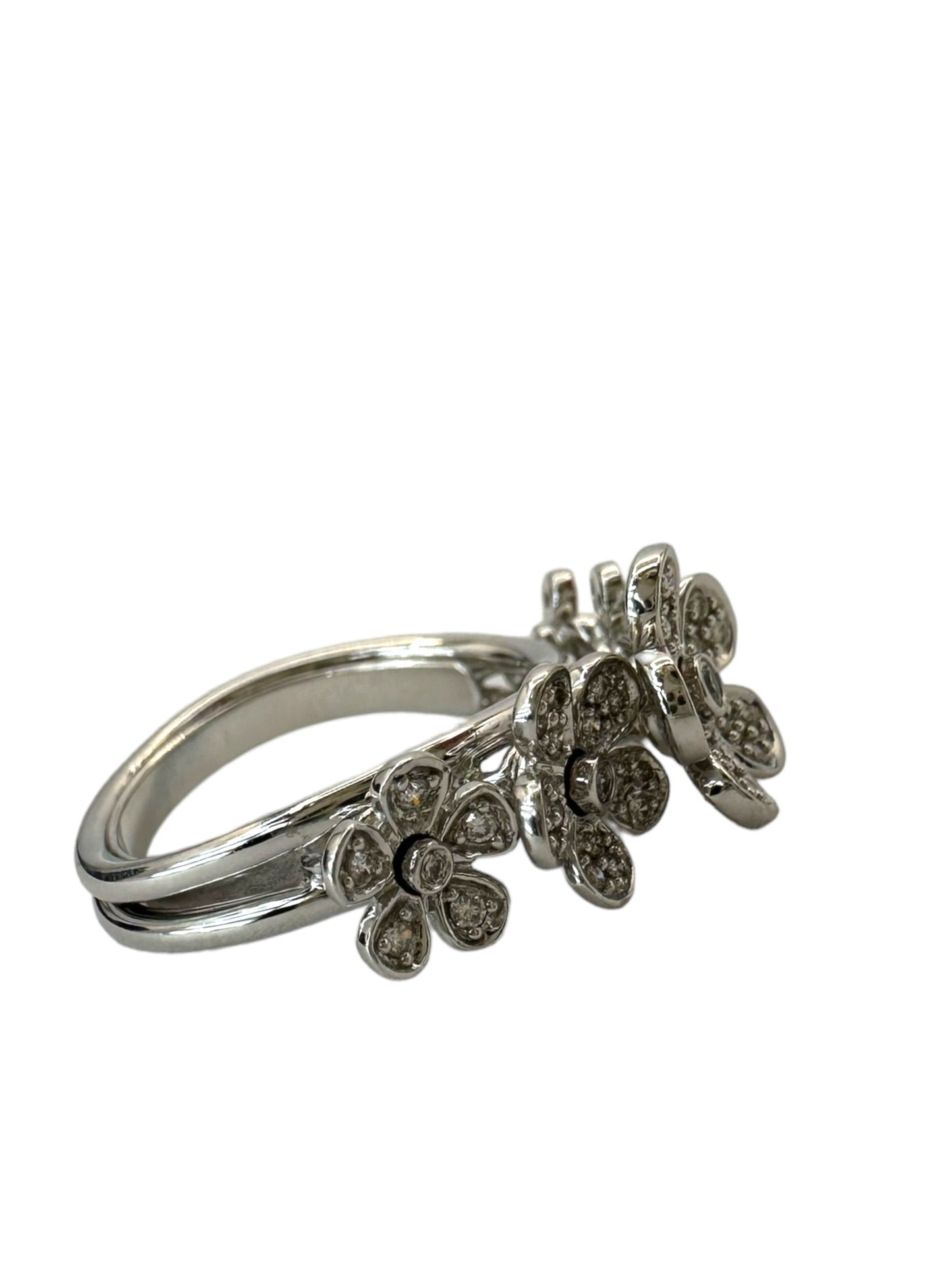 18k Articulating Flowers Ring