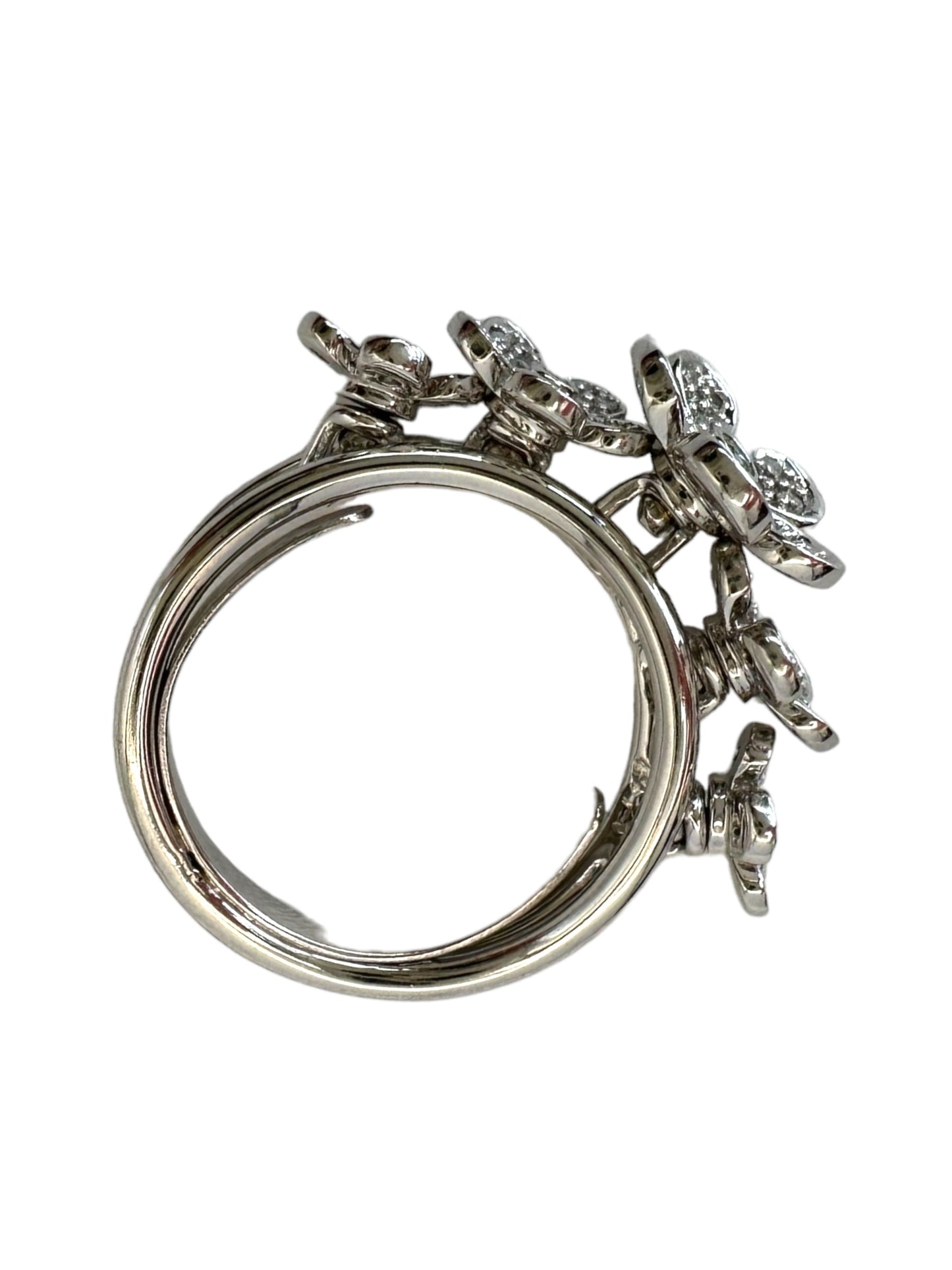 18k Articulating Flowers Ring