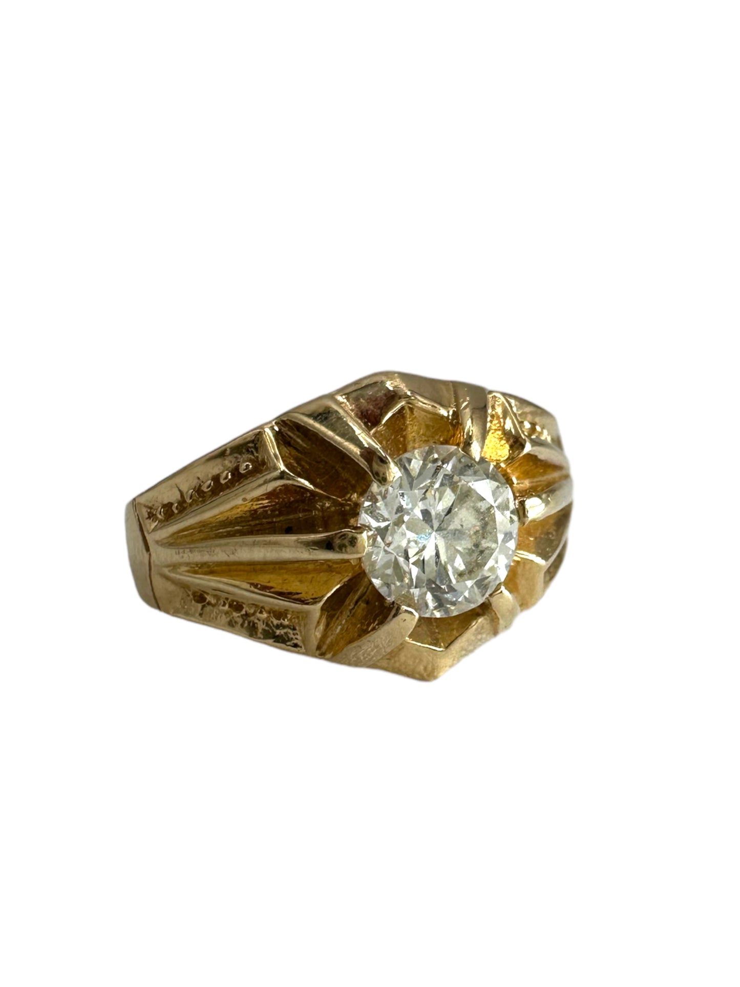 14k Diamond Nautical Star Ring