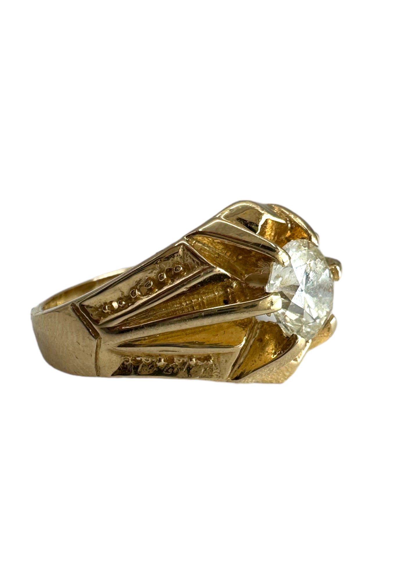 14k Diamond Nautical Star Ring