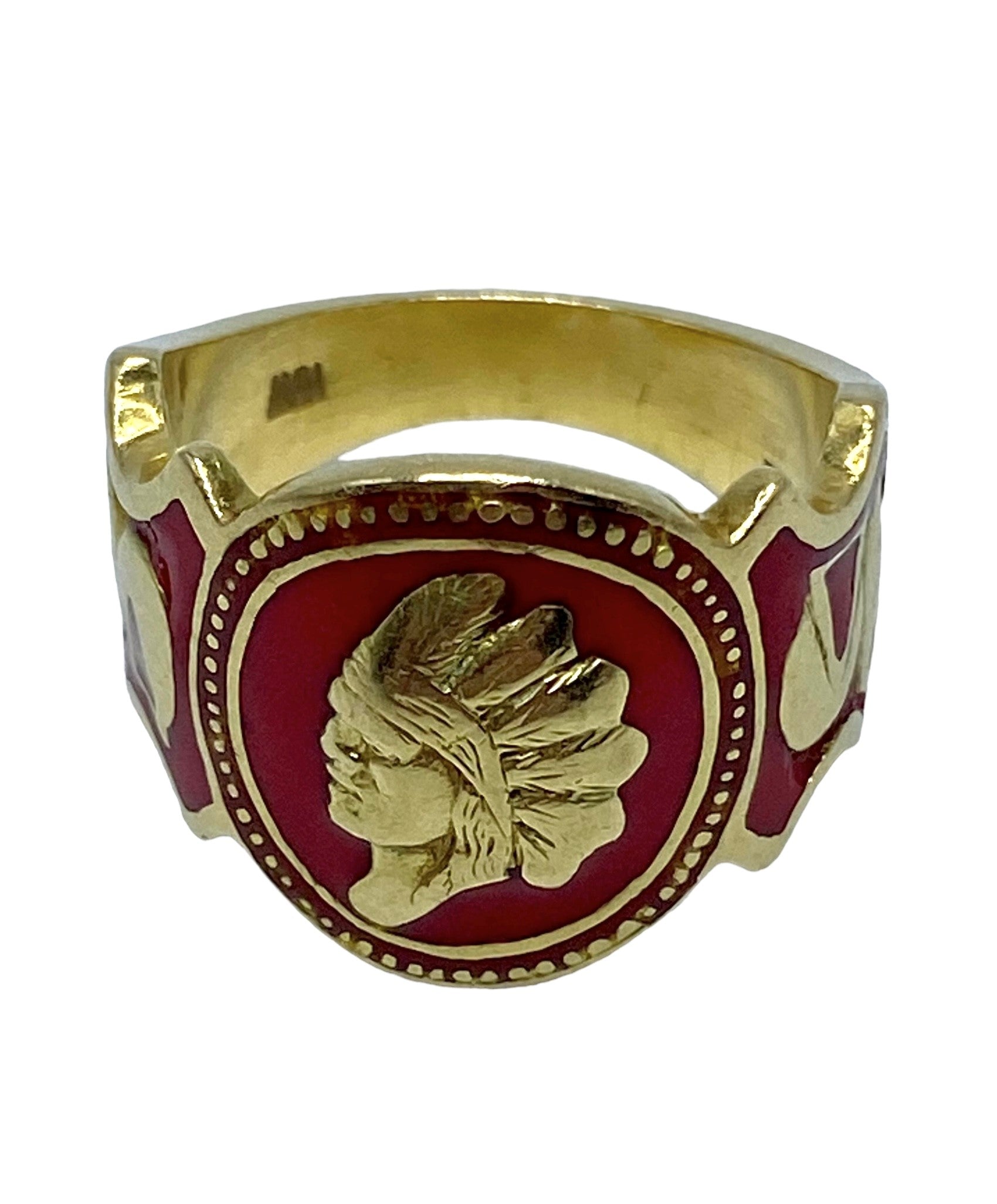 18k Red Enamel Cigar Band Ring The Fancy Rat