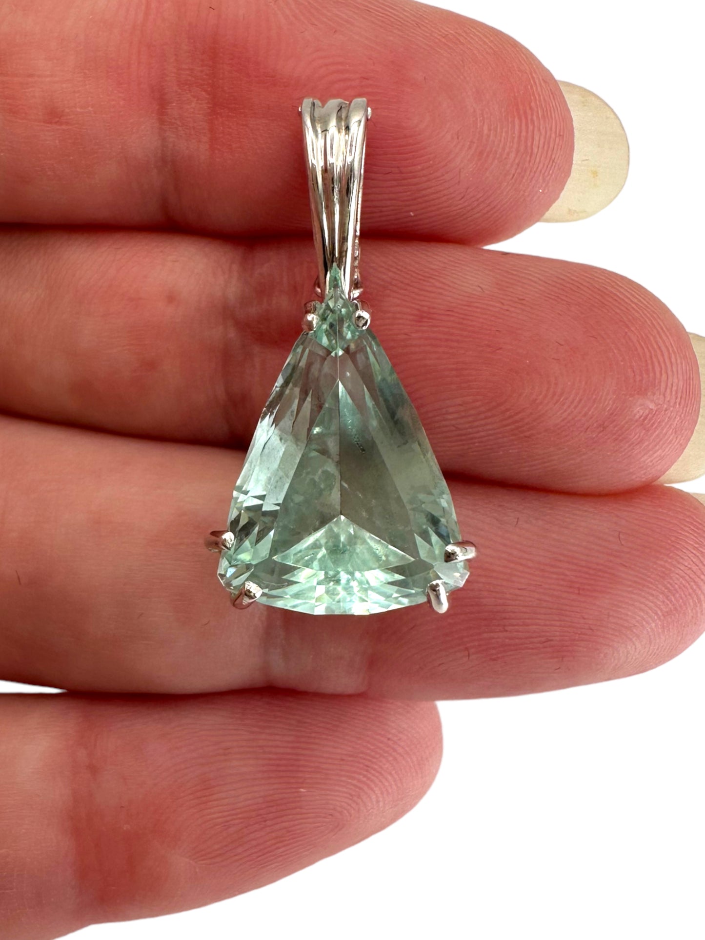 14k Aquamarine Enhancer Pendant