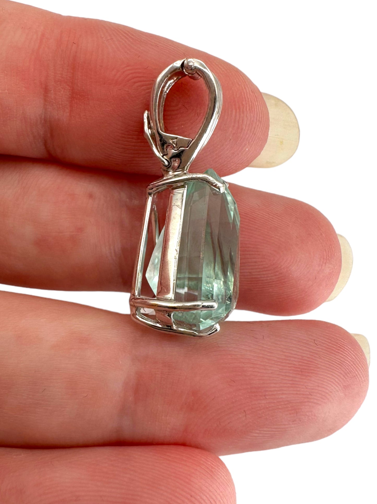 14k Aquamarine Enhancer Pendant