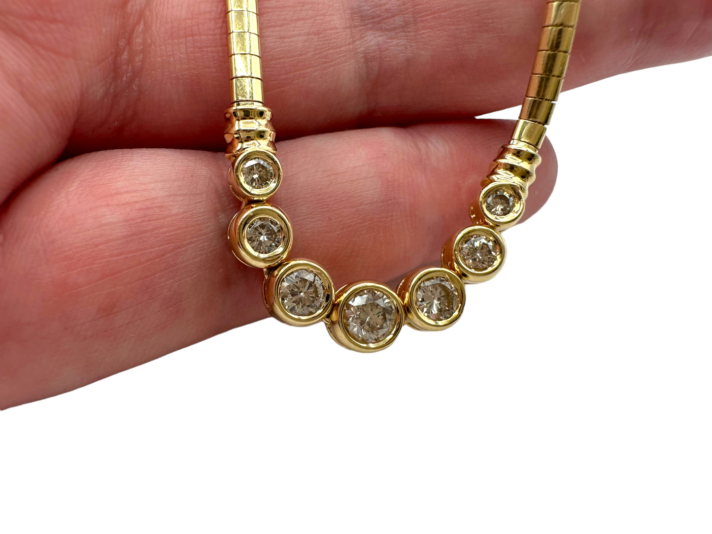 14k Diamond Front Necklace