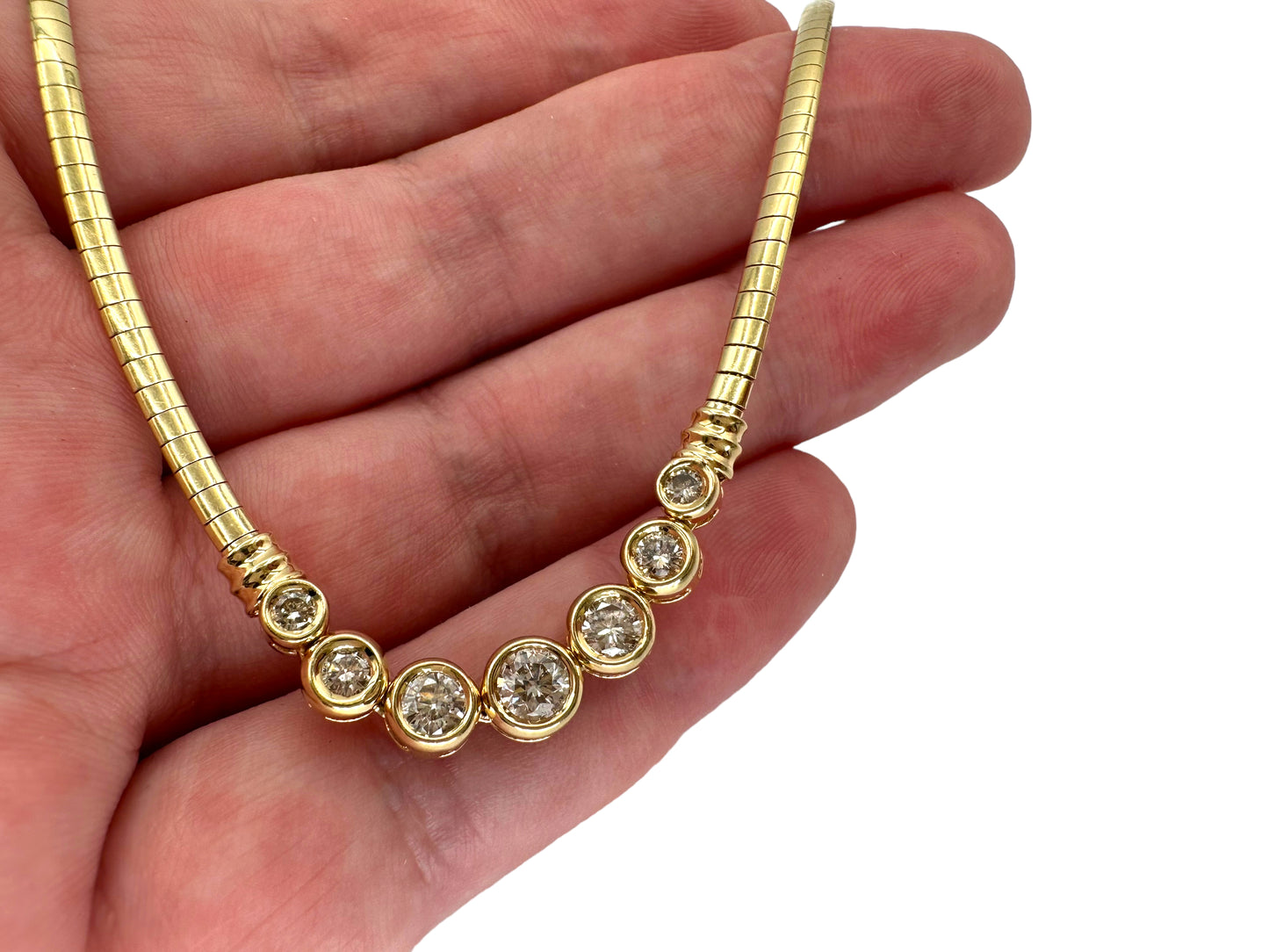 14k Diamond Front Necklace