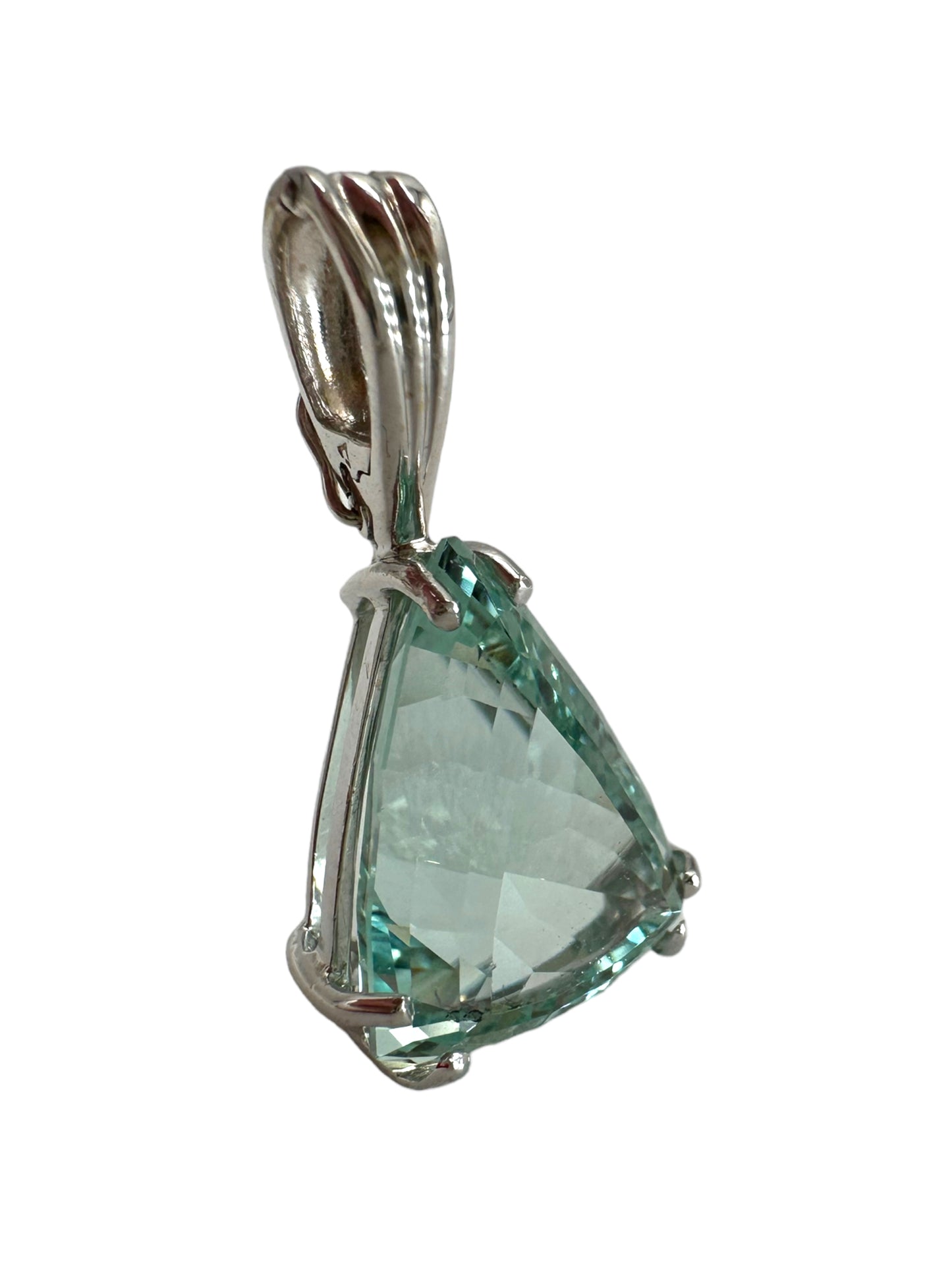 14k Aquamarine Enhancer Pendant