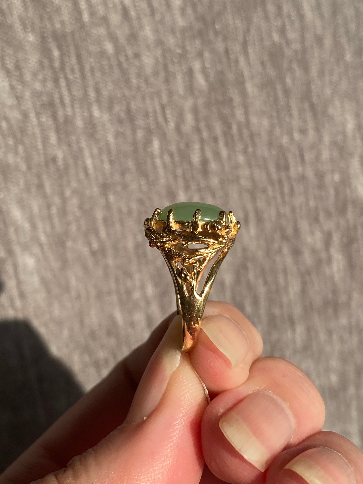 14k Jade Ring
