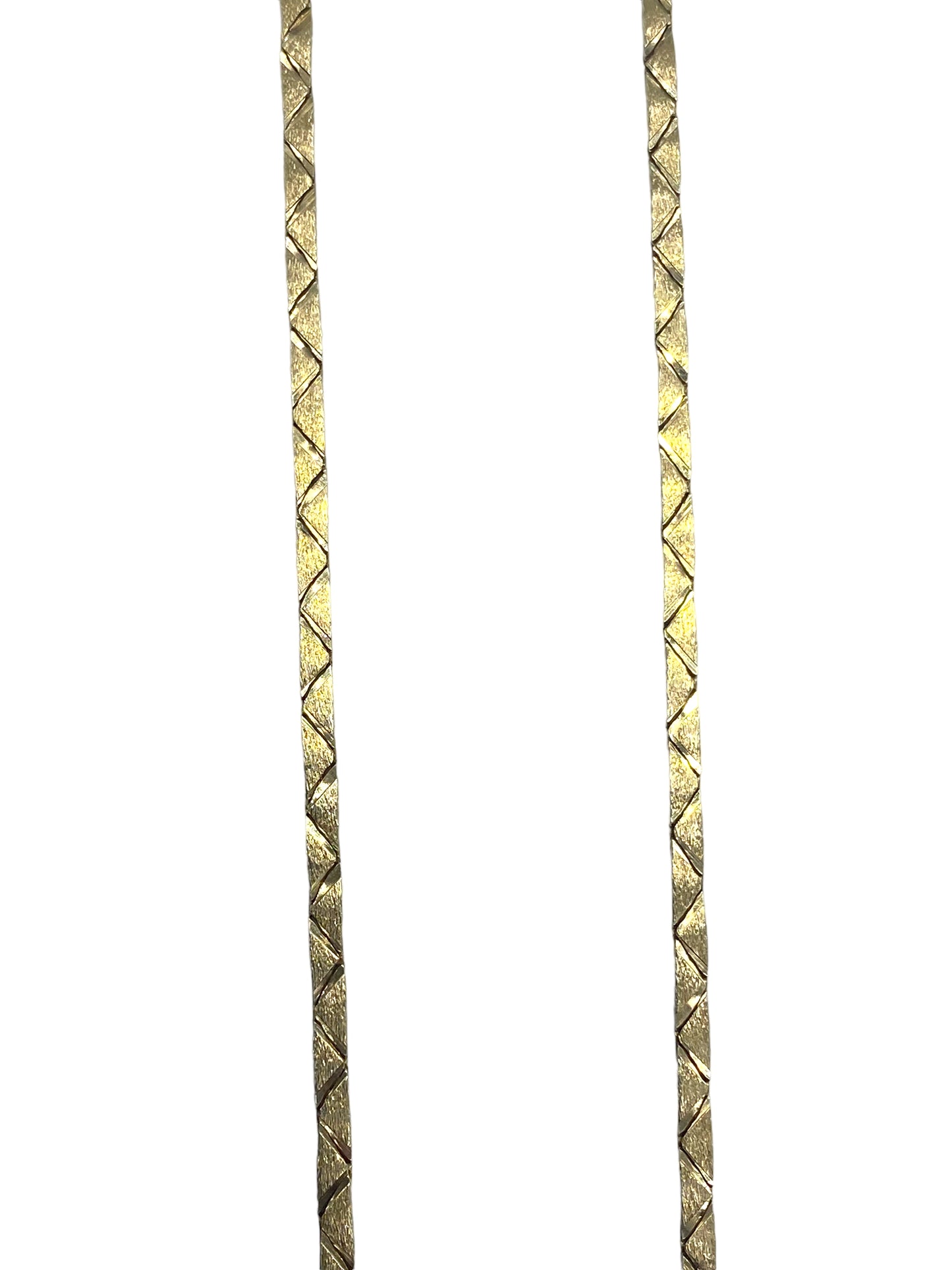 14k Flat Triangle Link Necklace