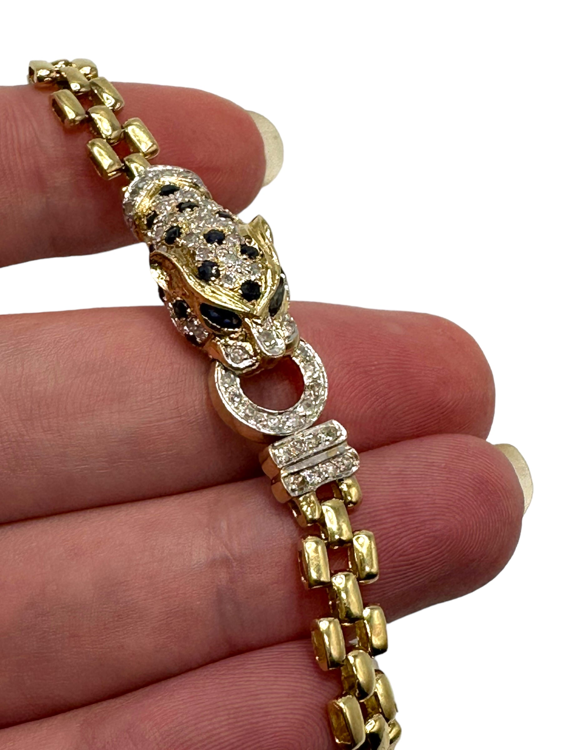 14k Panther Bracelet