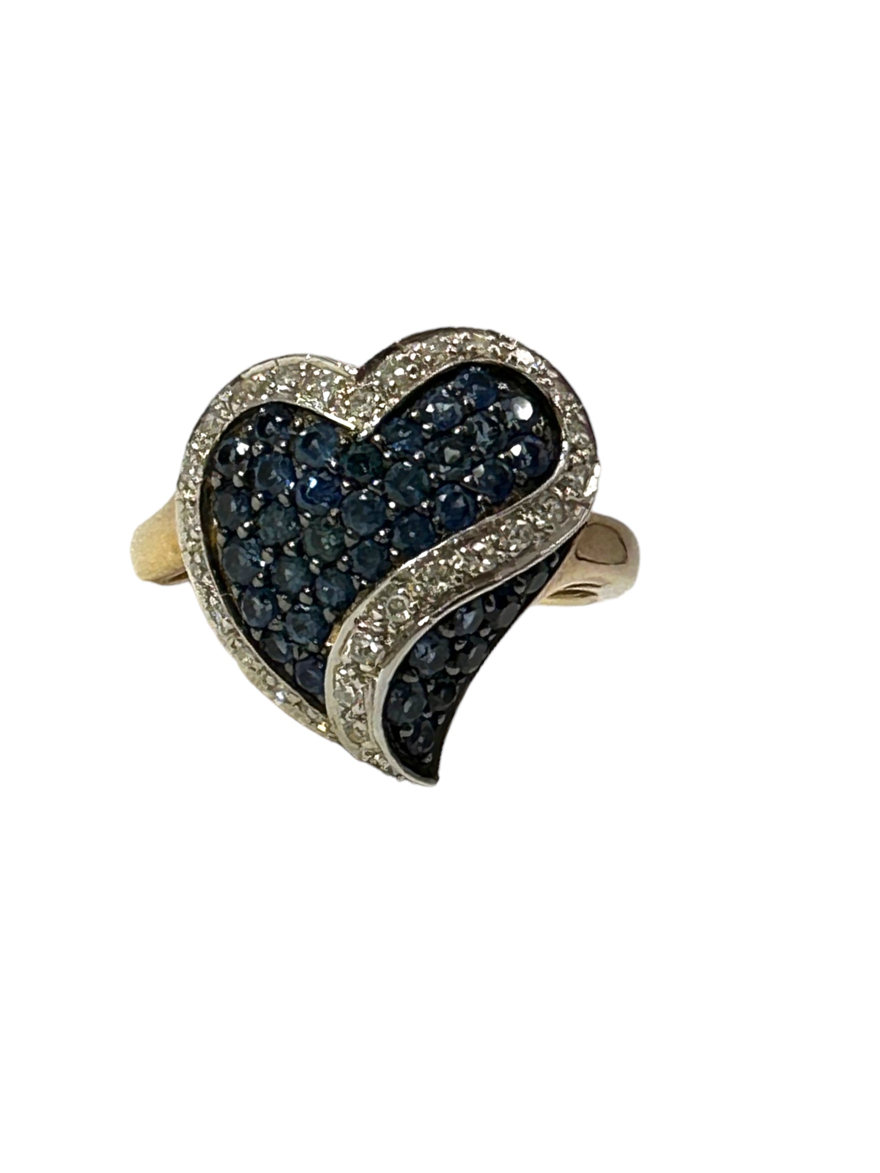 10k Sapphire Diamond Ring