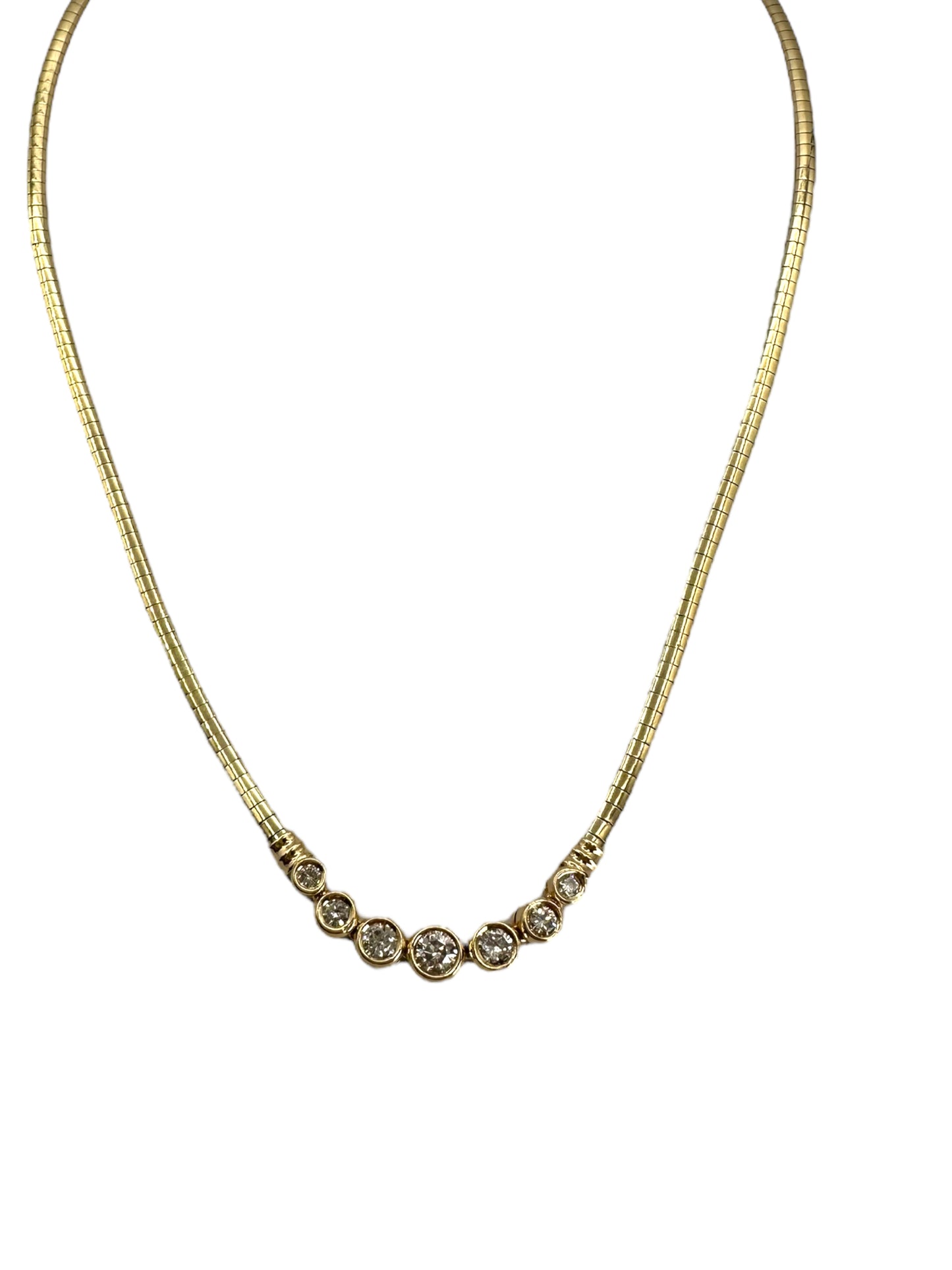 14k Diamond Front Necklace