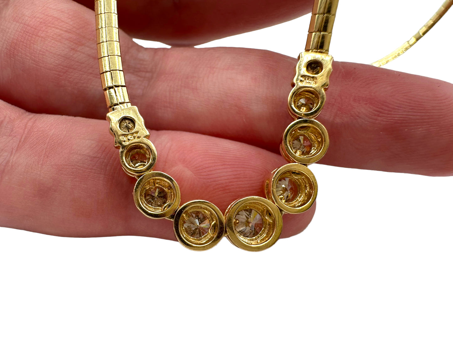 14k Diamond Front Necklace