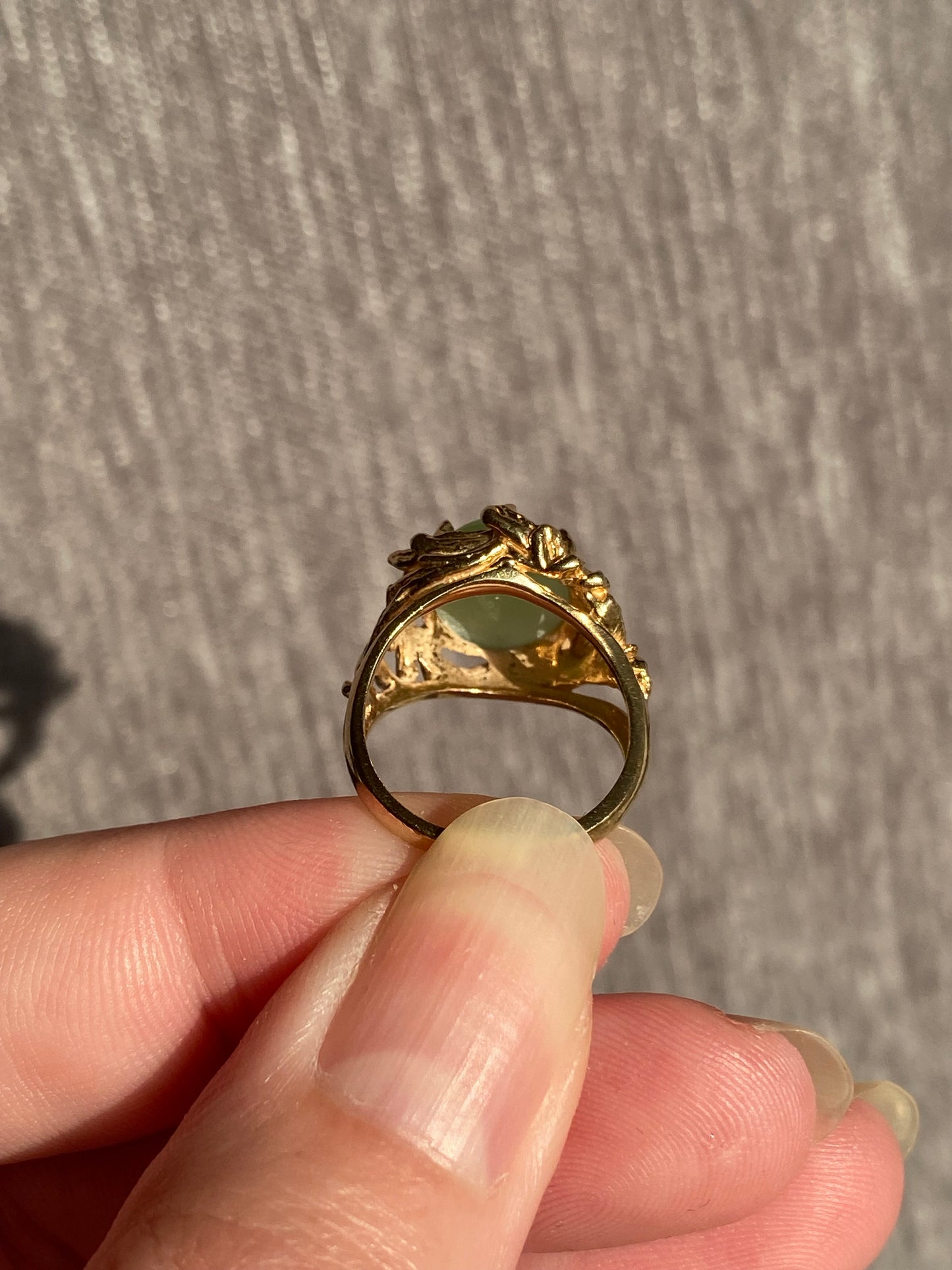 14k Jade Ring