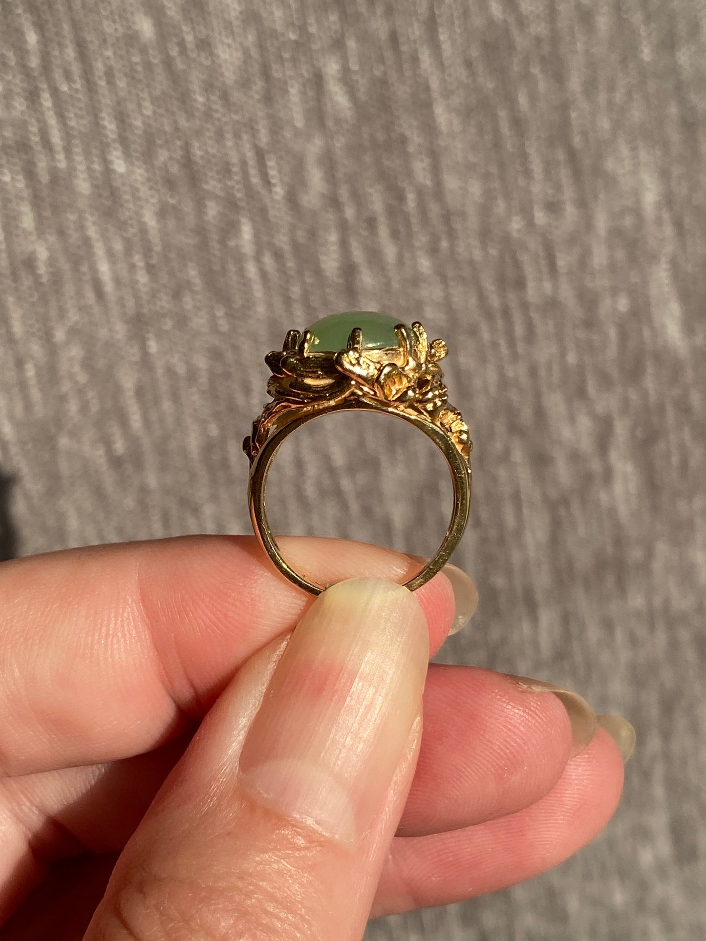 14k Jade Ring
