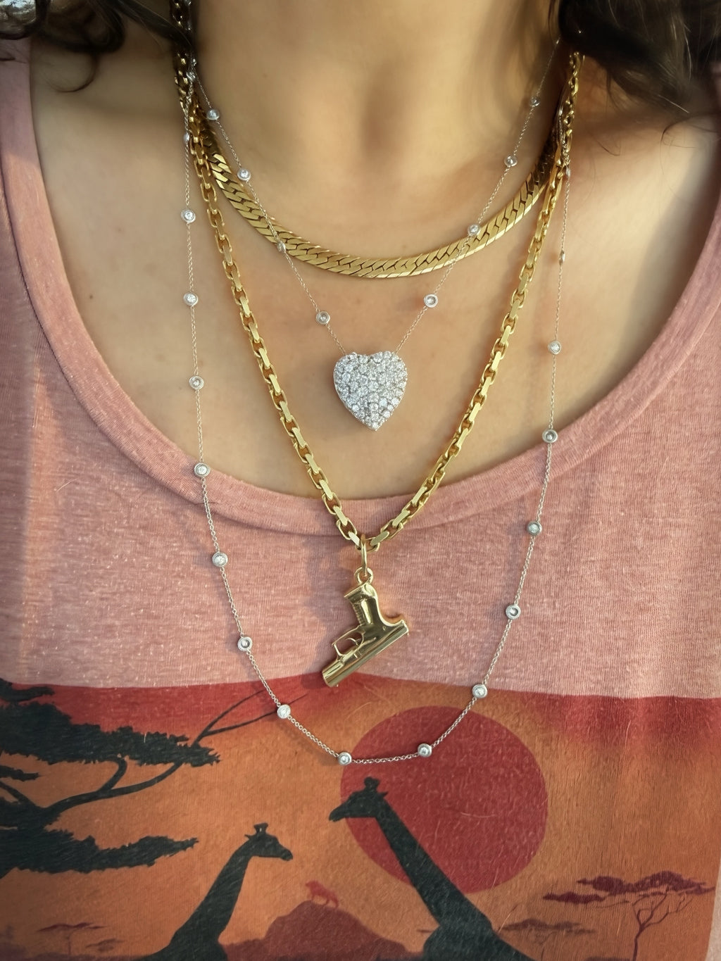 14k Pistol Pendant (view 2)
