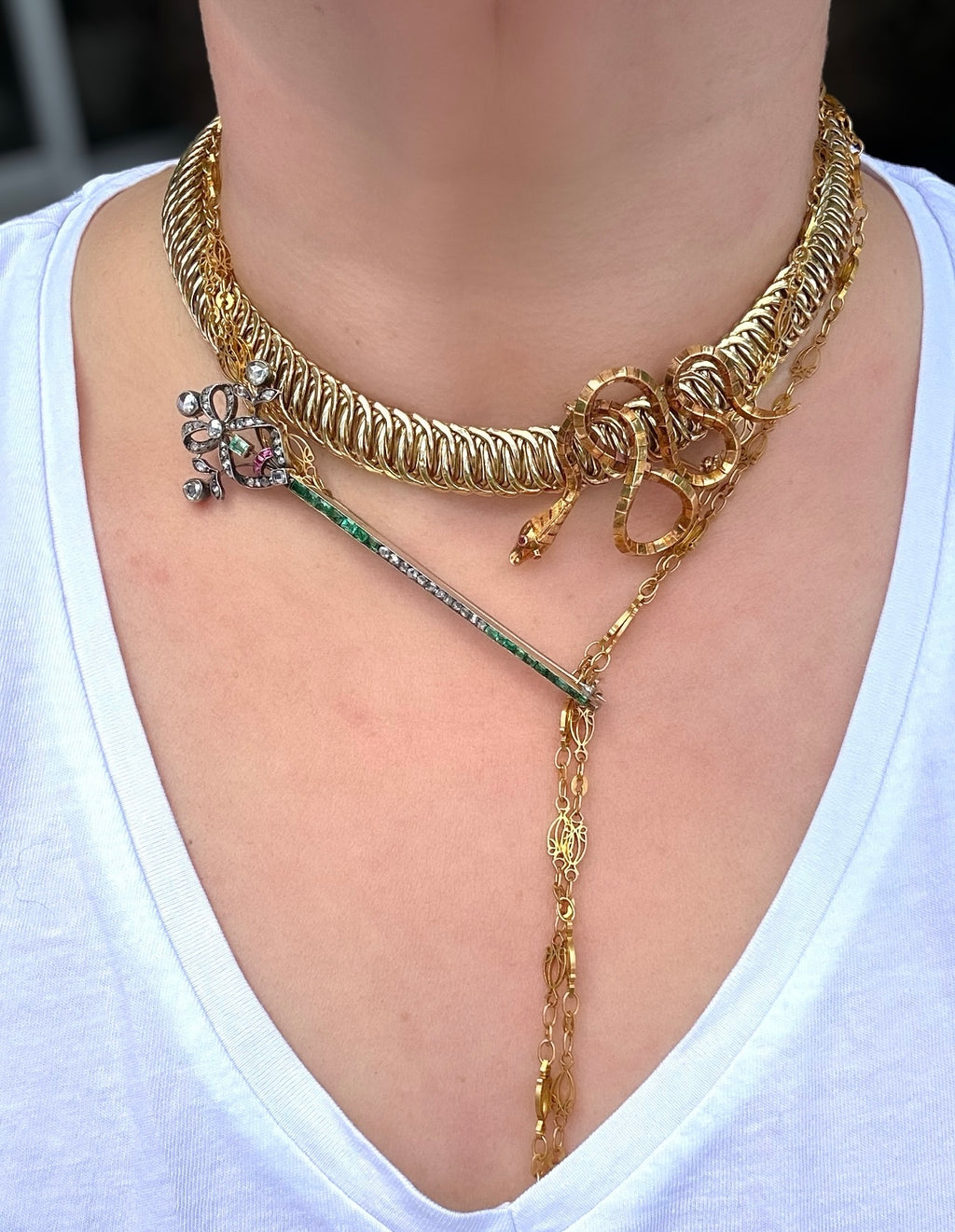 18k Snake Brooch