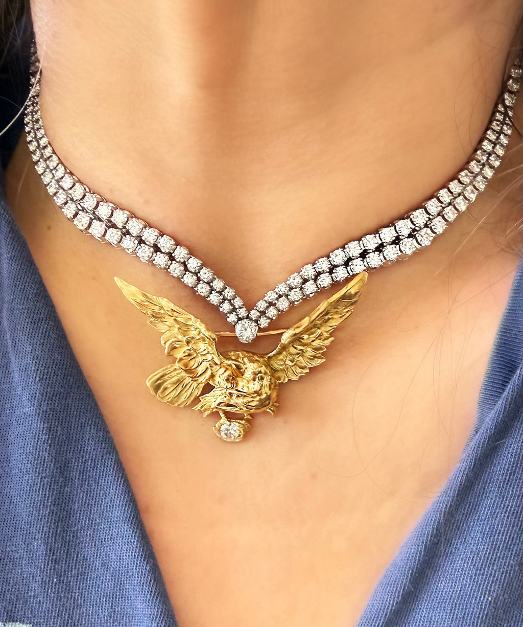 18k Princess Diamond Dinner Necklace