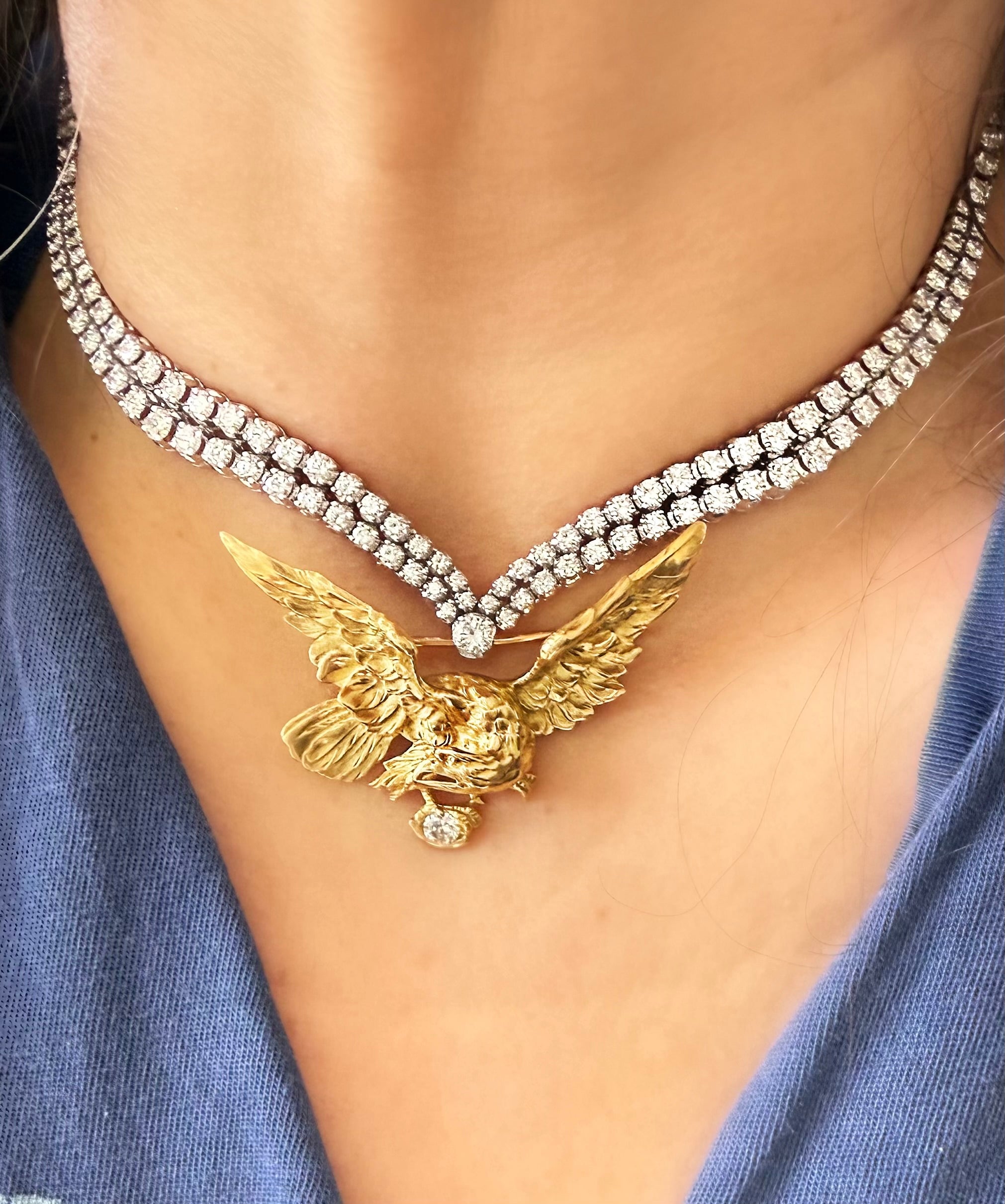 18k Princess Diamond Dinner Necklace