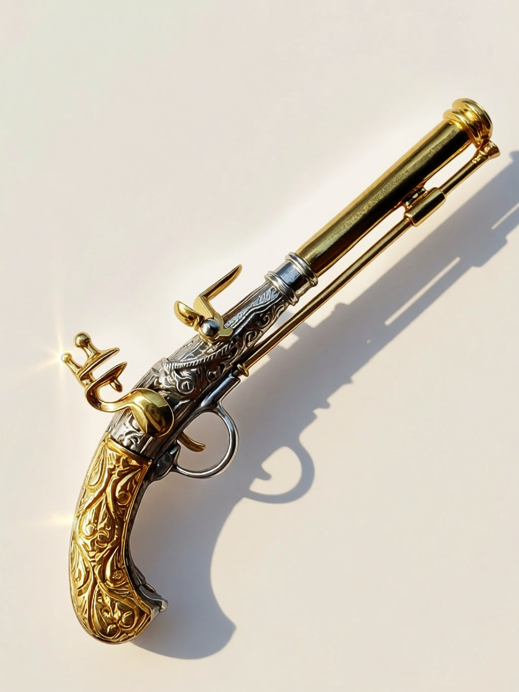 14k/ Silver Flintlock Pendant