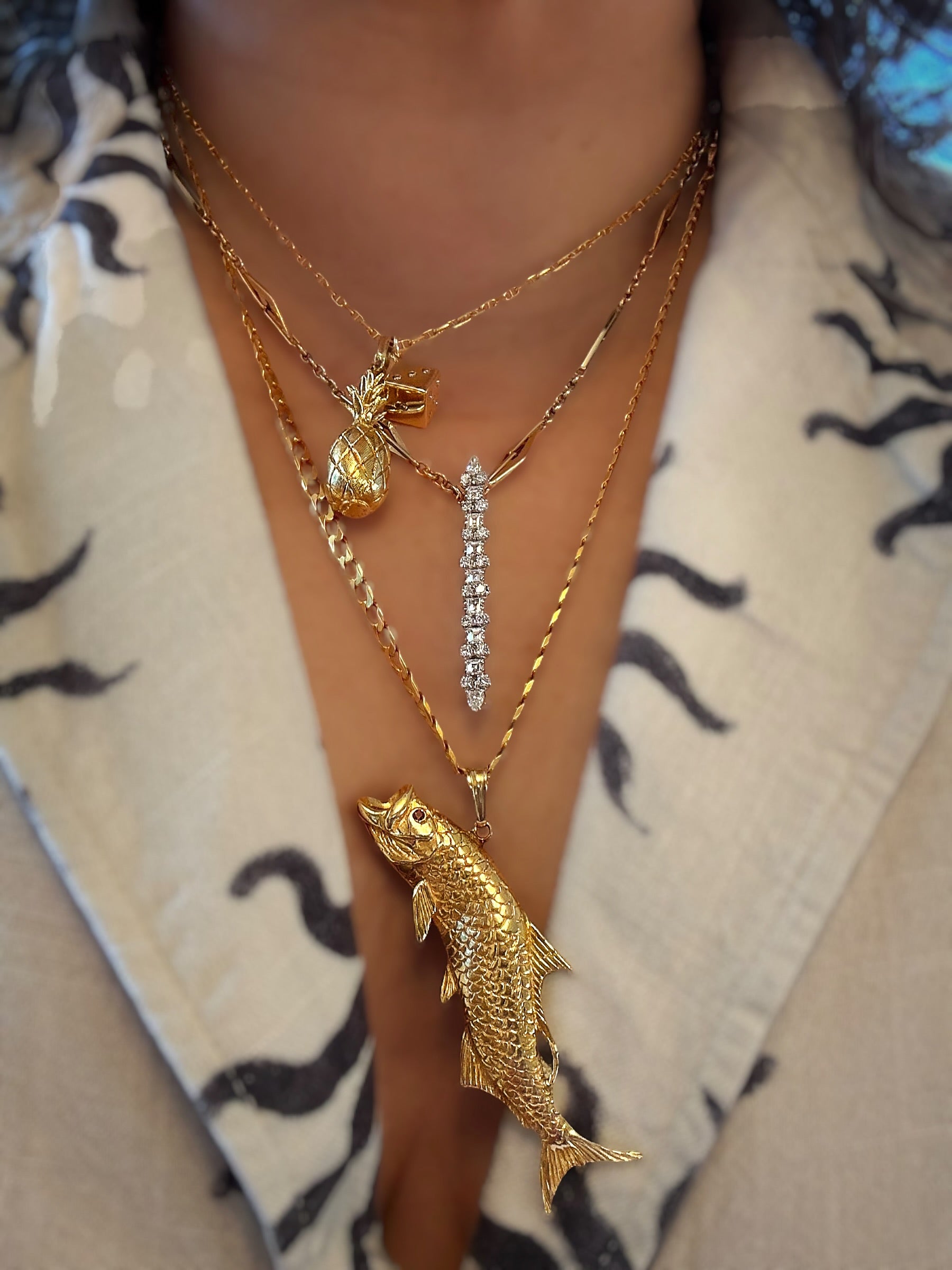 14k Tarpon Fish Pendant