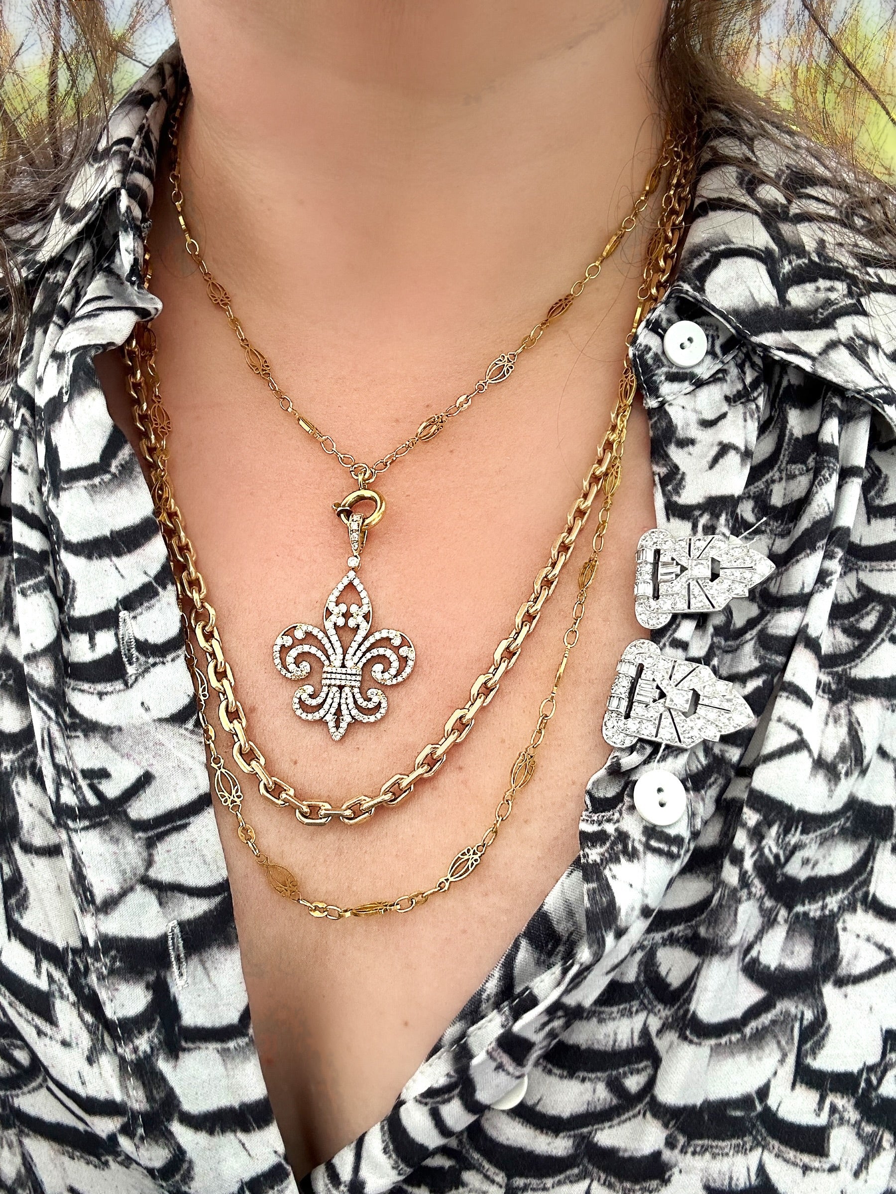 18k Biker Link Chain Necklace