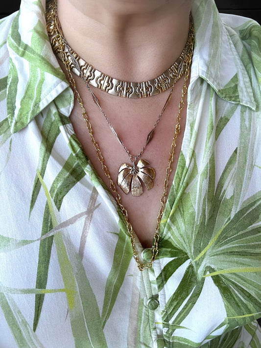 18k Organic Link Necklace