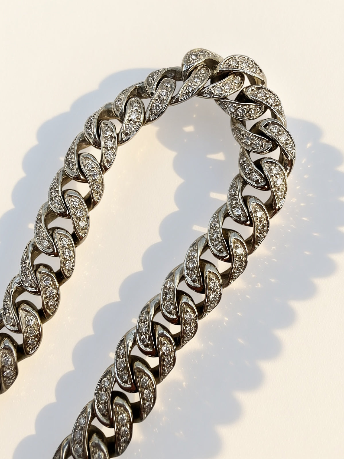 18k Diamond Curb Bracelet