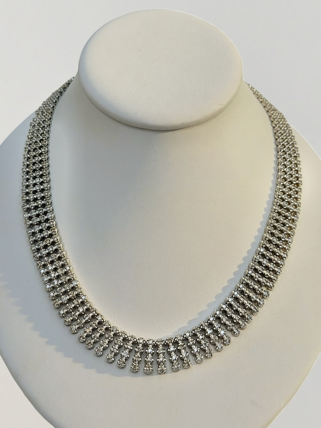 14k Diamond Fringe Collar Necklace