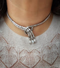 Retro Platinum Diamond Dinner Necklace