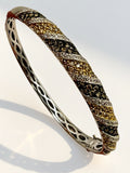 14k Fancy Colored Diamond Bangle Bracelet