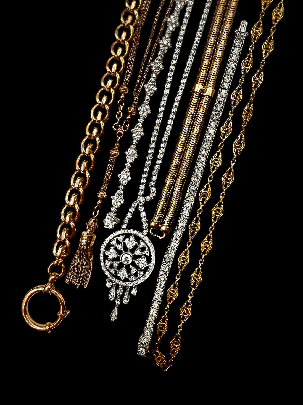 18k Early 1900s Handmade Chain