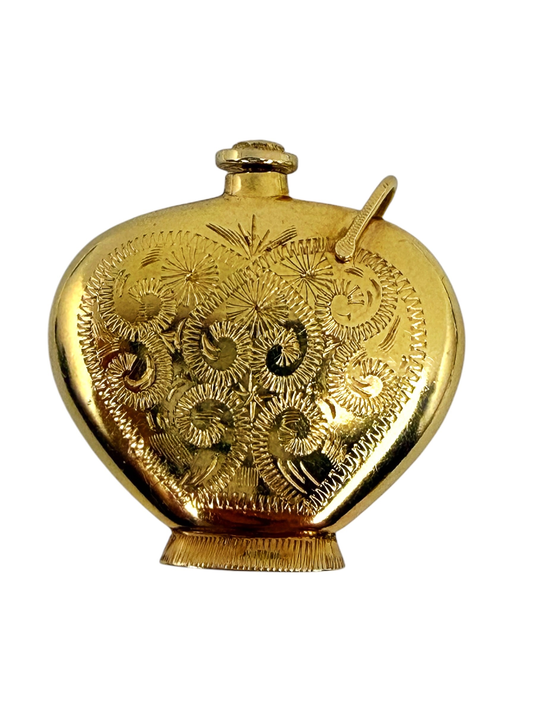 14k Diamond Perfume Bottle Pendant