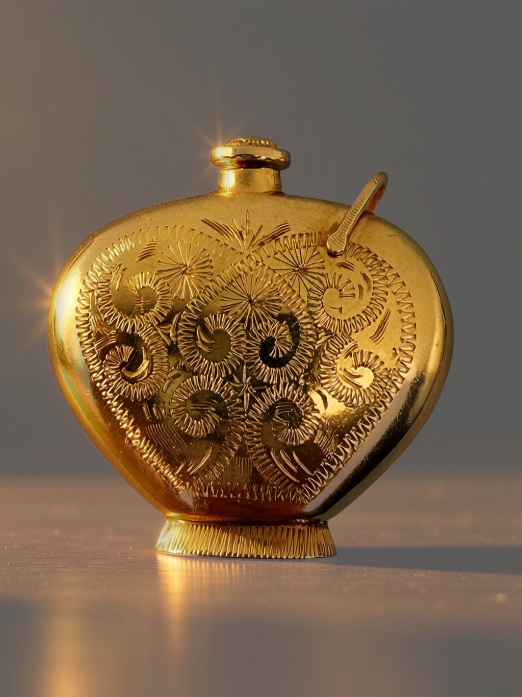14k Diamond Perfume Bottle Pendant
