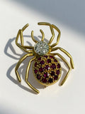 14k Ruby Diamond Spider Pin