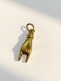 18k Mano Cornuta Hand Charm