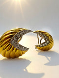18k 1960s Diamond Clip-on Earrings