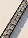 18k Sapphire Diamond Clover Bracelet