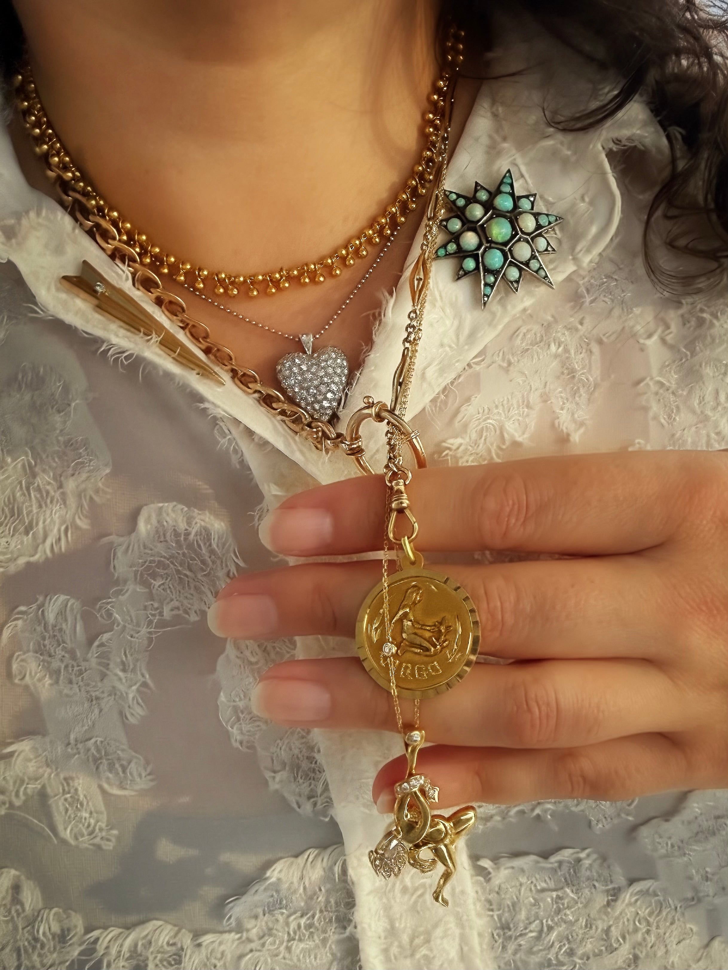 18k Virgo Pendant