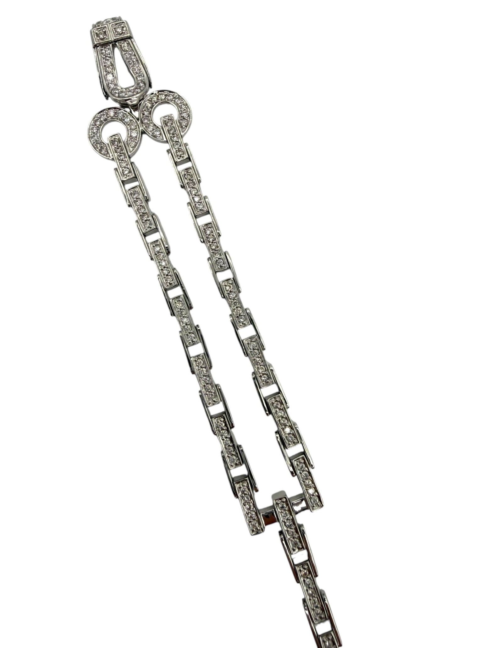 14k Diamond Bar Chain Link Bracelet Hook & Eye Closure