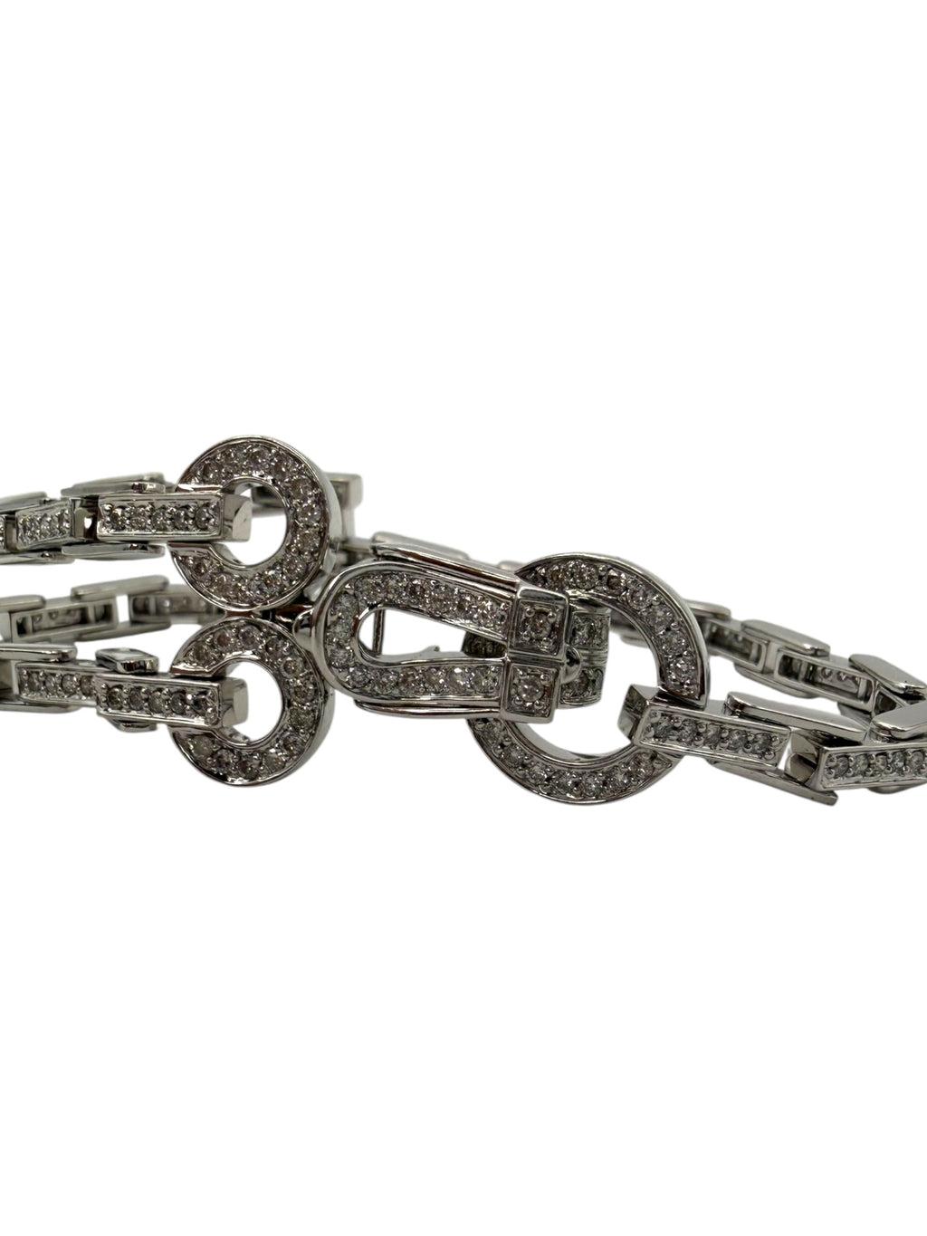 14k Diamond Bar Chain Link Bracelet Hook & Eye Closure