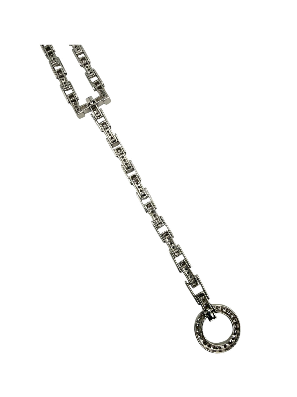 14k Diamond Bar Chain Link Bracelet Hook & Eye Closure