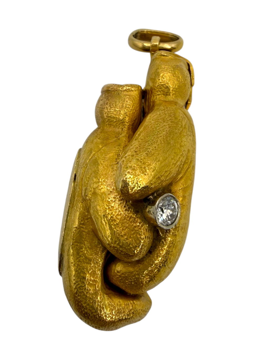 18k Signed Trophy Boxing Gloves Pendant