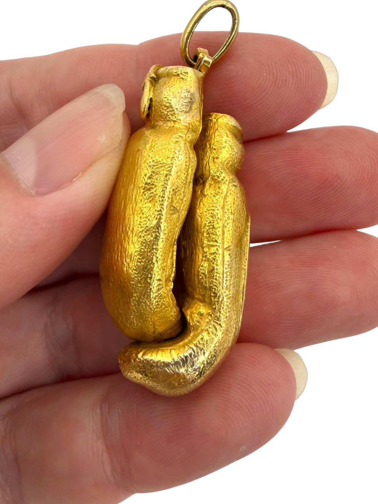 18k Signed Trophy Boxing Gloves Pendant