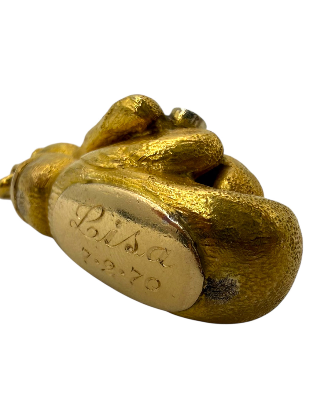 18k Signed Trophy Boxing Gloves Pendant