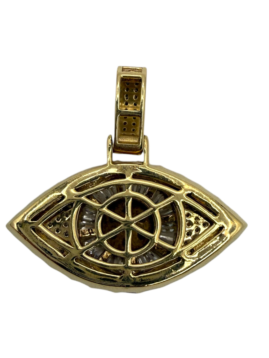 14k Diamond Evil Eye Pendant