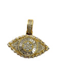14k Diamond Evil Eye Pendant