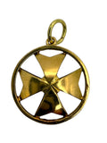 18k Maltese Cross Pendant